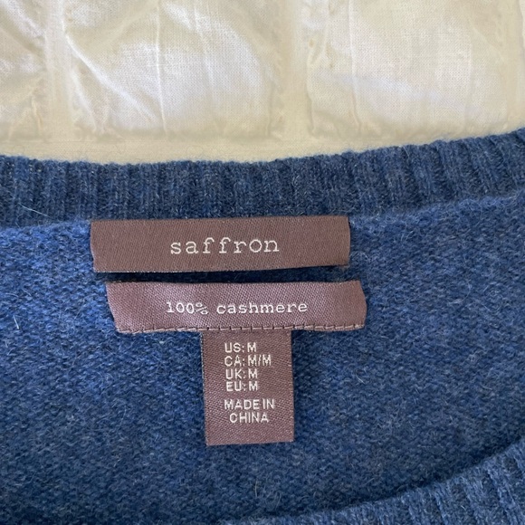 Saffron blue cashmere sweater - Picture 3 of 6